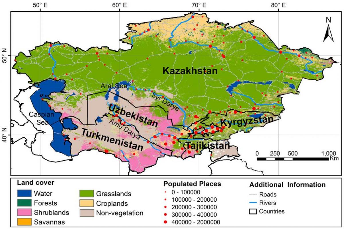 karta Kazahstana klima