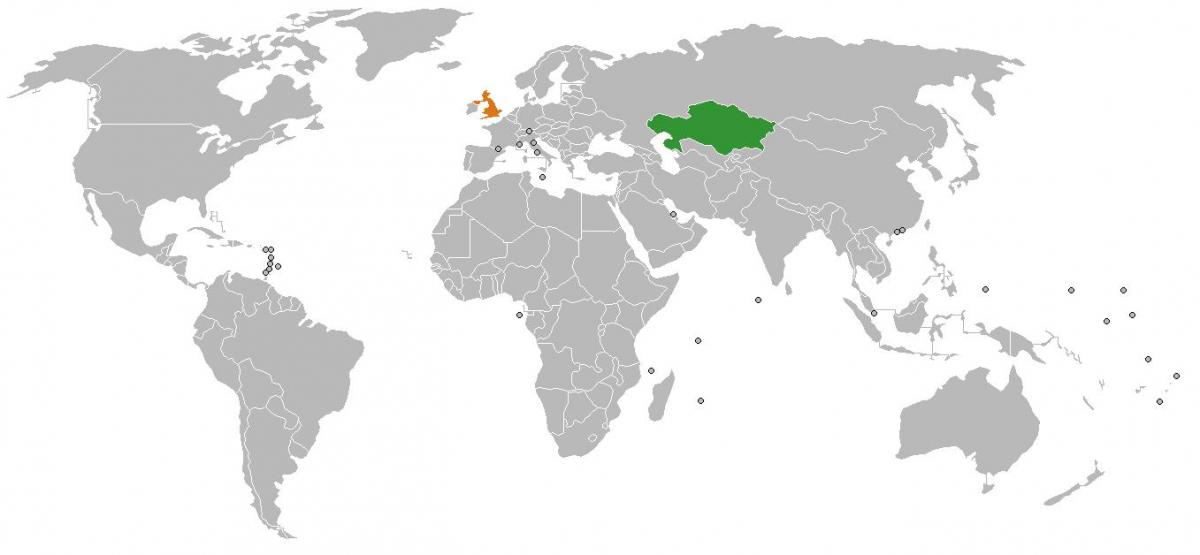 Lokacija Kazahstana na karti svijeta