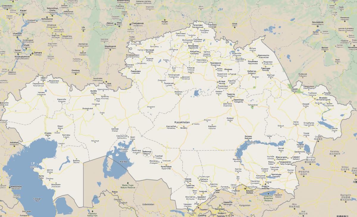 kartu Kazahstan cesta