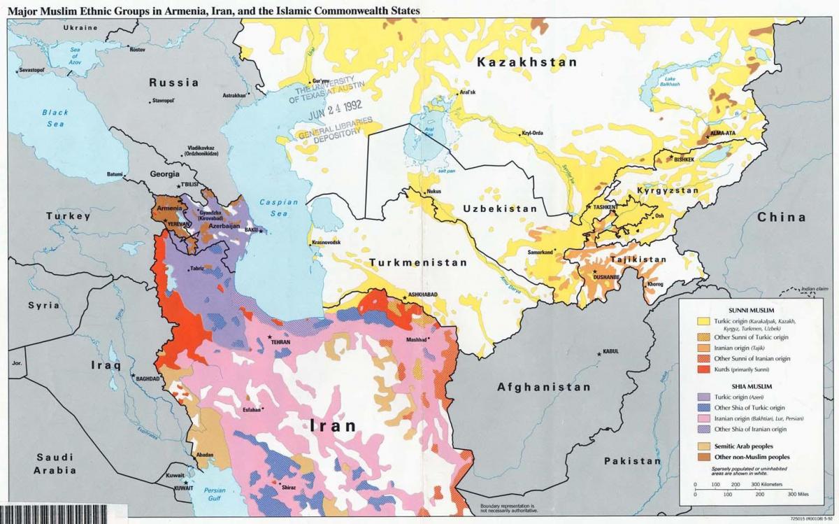 karta Kazahstana religija