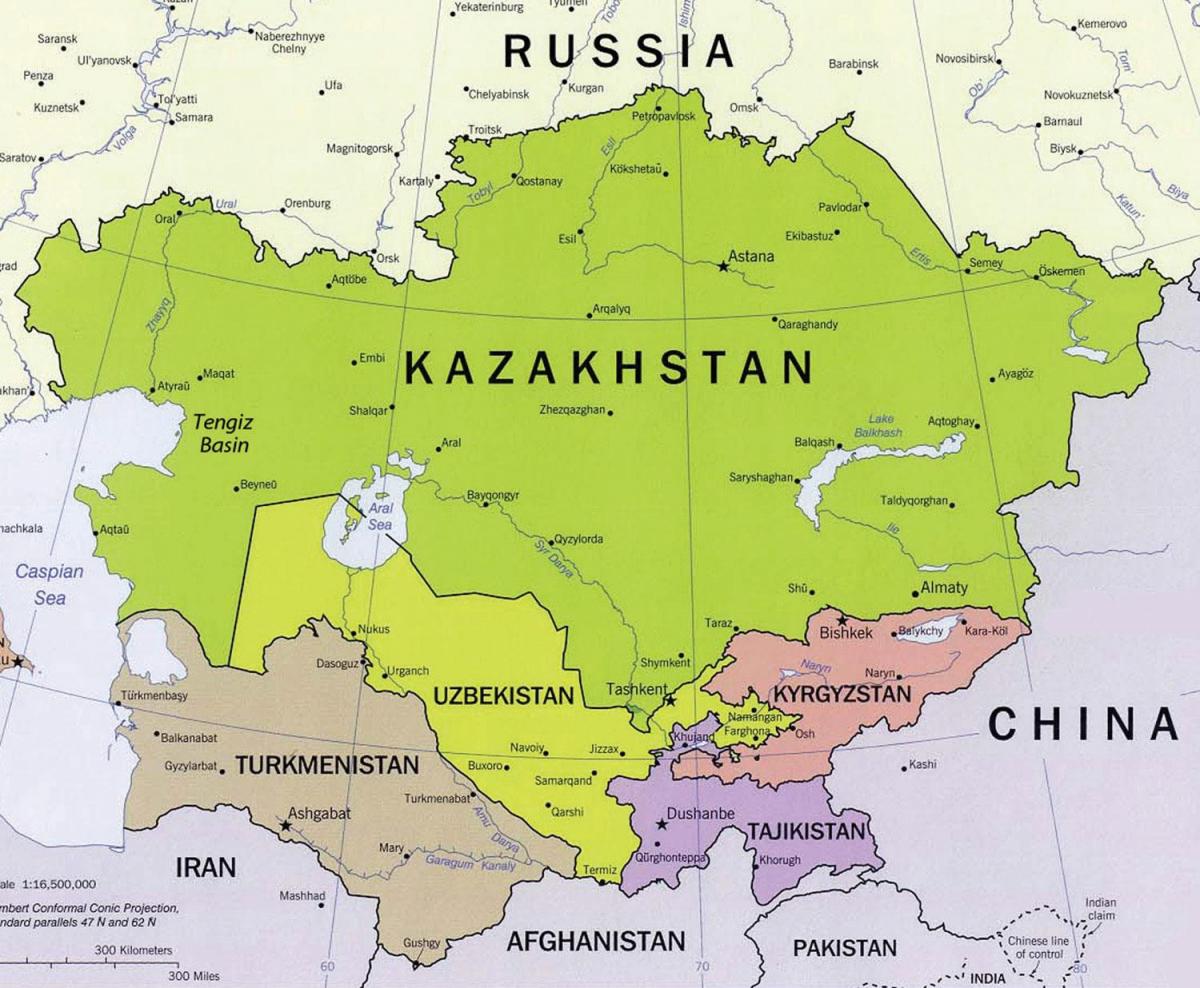 karta Тенгиз Kazahstan