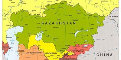 Karta Kazahstana karta Azije