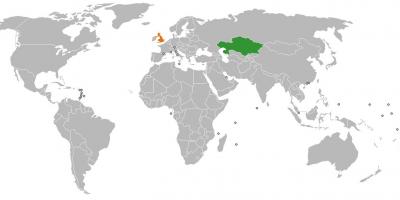 Lokacija Kazahstana na karti svijeta
