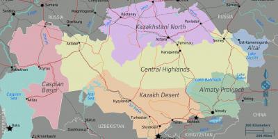 Karta regije Kazahstana