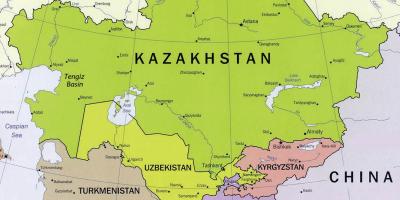 Karta Тенгиз Kazahstan